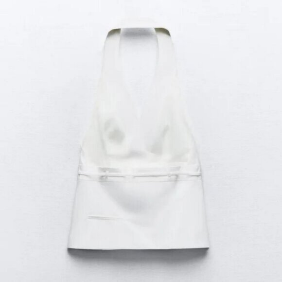 ZARA BELTED HALTER VEST TOP - Picture 4 of 6